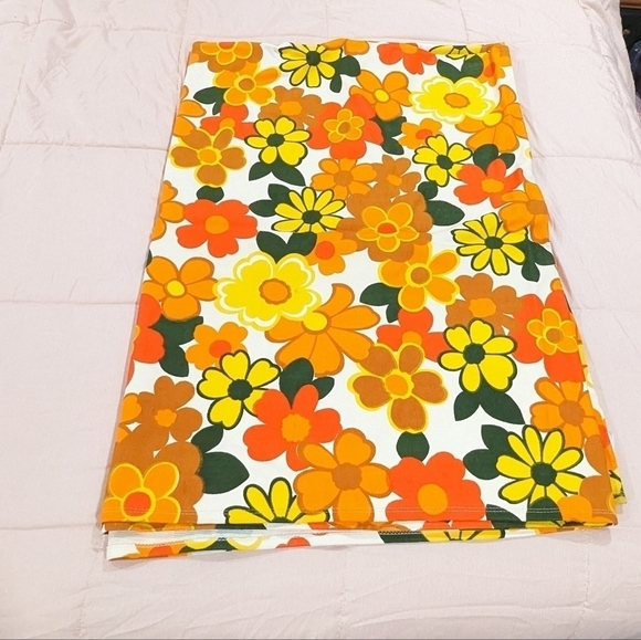 VINTAGE Esmond orange flower power bedspread - Picture 3 of 11